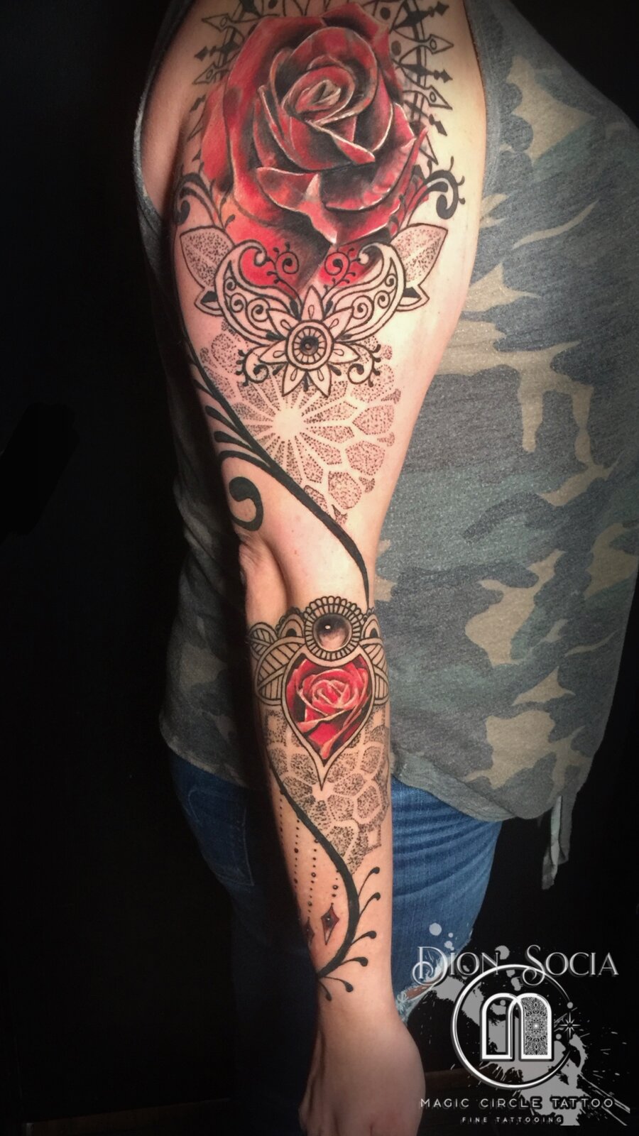 Dion Socia Cover-ups Tattoo Work - Professional Tattoo Artist at Magic Circle Tattoo Bay City MI