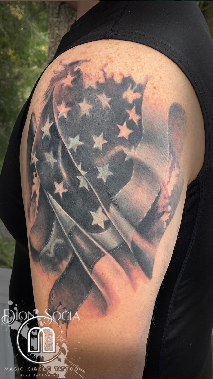 Dion Socia Cover-ups Tattoo Work - Professional Tattoo Artist at Magic Circle Tattoo Bay City MI