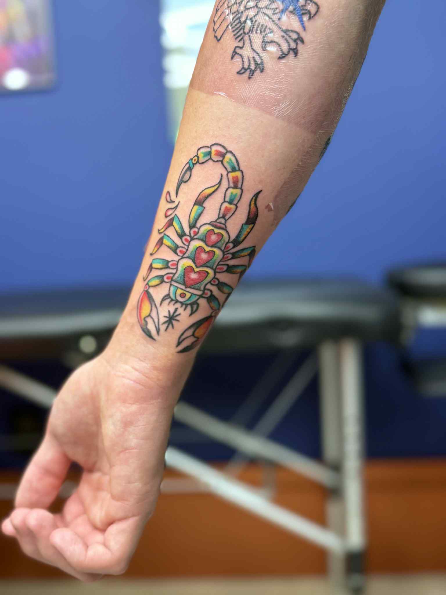 Colorful Scorpion - Color Realism Tattoo by Sabrina Giallombardo - Magic Circle Tattoo Bay City Michigan